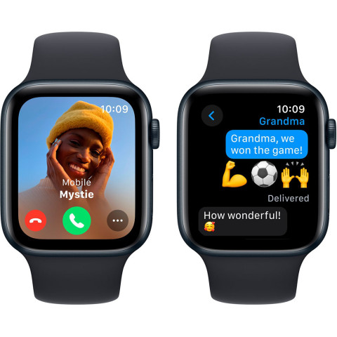 Смартгодинник Apple Watch SE GPS 44mm Midnight Aluminium Case with Midnight Sport Band – S/M