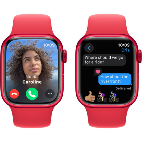 Смартгодинник Apple Watch Series 9 GPS 41mm RED Aluminium Case with RED Sport Band – M/L