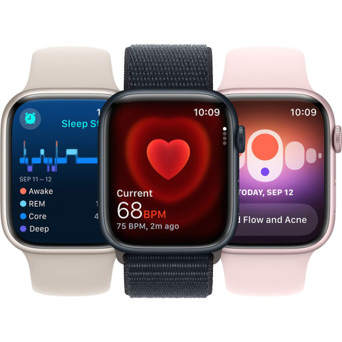 Смартгодинник Apple Watch Series 9 GPS 45mm Pink Aluminium Case with Light Pink Sport Band – S/M