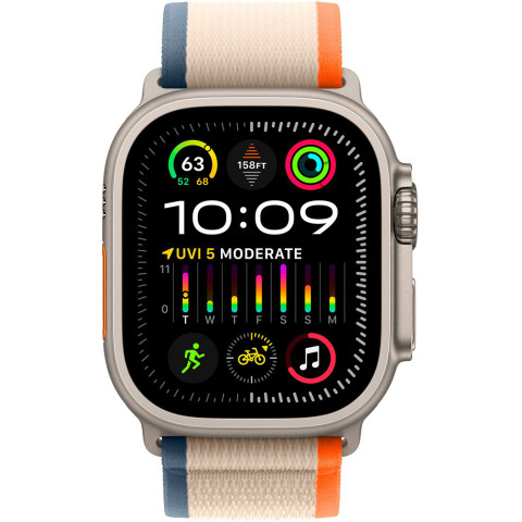 Смартгодинник Apple Watch Ultra 2 GPS + Cellular, 49mm Titanium Case with Orange/Beige Trail Loop – M/L